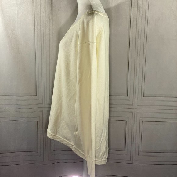 NWOT FRENCH CONNECTION Cream Boxy Cut Oversized Sweater Medium - Picture 3 of 7